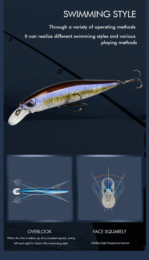 delete Jerk Minnow 100F 14g Floating Wobbler Fishing Lure Quality for Big Catch